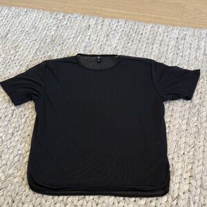 Noli Black Mesh Women’s Workout top